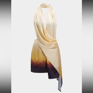 Elegant Ombre Satin Dress